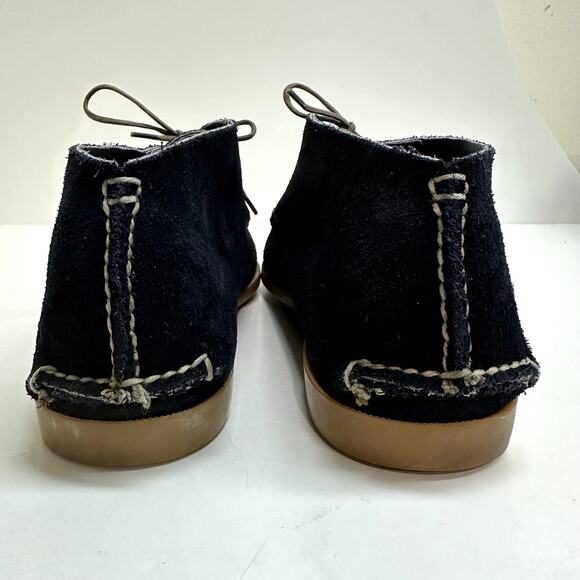 Rancourt & Co. Penobscot Chukka Boot Navy Blue Suede Handsewn Made in USA 12 - Picture 7 of 13